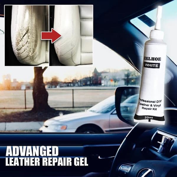 1 stk Læder Reparationsgel Sort Hvid Auto Komplementær Farvepasta Bilsæde Sofa Huller