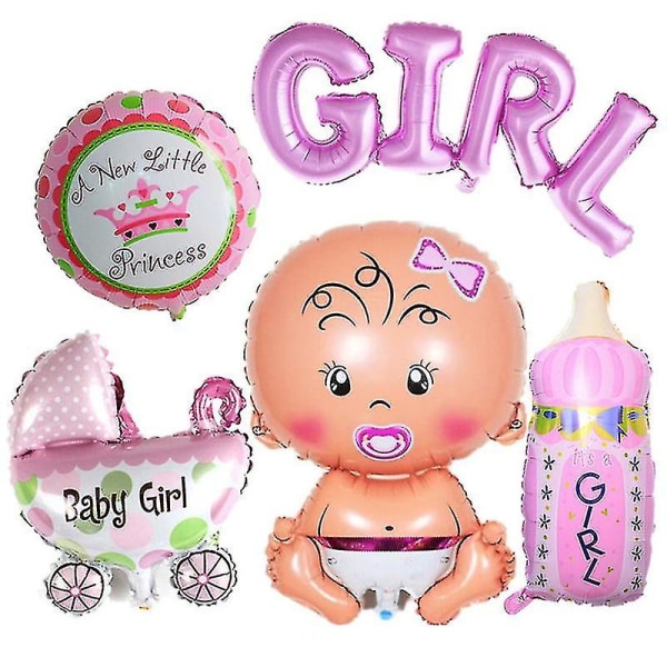Vastasyntynyt baby tyttö tyttö ilmapallot suihku kaste syntymäpäiväjuhla sisustus