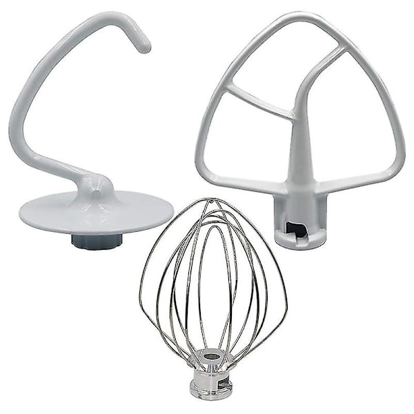Mixer Kit för Ksm150 Inkluderar Degkrok Trådvisp Och Belagd Flat Beater, 3 Delar Stativblandare Re