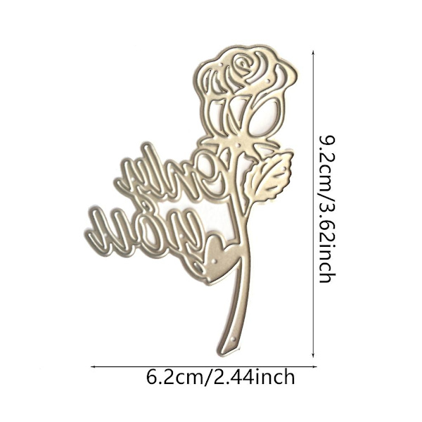 Kærlighedsrose Skærestans Scrapbooking Stencil Metal Skærestans Kort Embossing