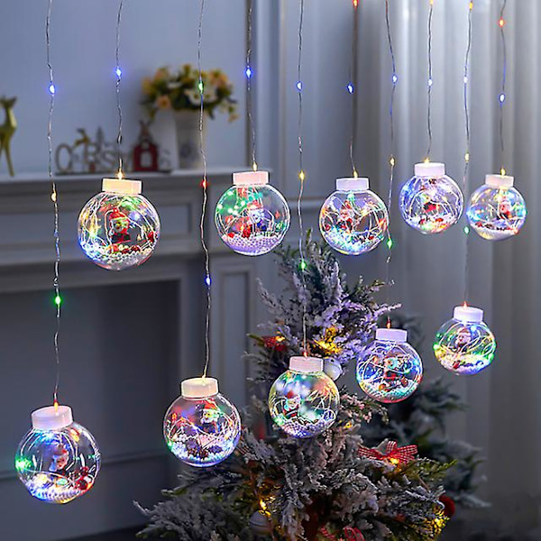 Holiday Led Lysstreng Fe Lys Fargerik Lys 8 Moduser Eu Plugg Utendørs Hage Bryllup Hjem Rom Juledekorasjonslampe wishing ball