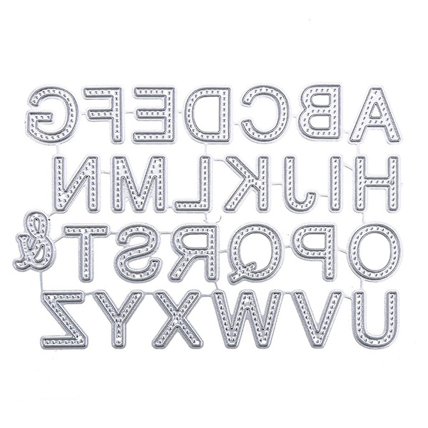 Metallskärningsformar Alfabetet Stencil Diy Scrapbooking Prägling Papperskort Dekor