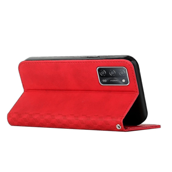 Oppo A16/a16s veske Premium Cover Magnetic Leather Folio Etui Coque - Rød