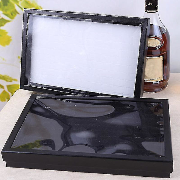 Velvet 100 Slots Ring Øreringe Display Box Showcase Opbevaring Case Holder Bakke Smykker Organizer Boxes