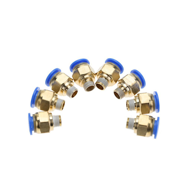 10 stk. 8mm PC8-1 Han-gevind lige hurtigkobling luftledning pneumatiske tryk i fittings