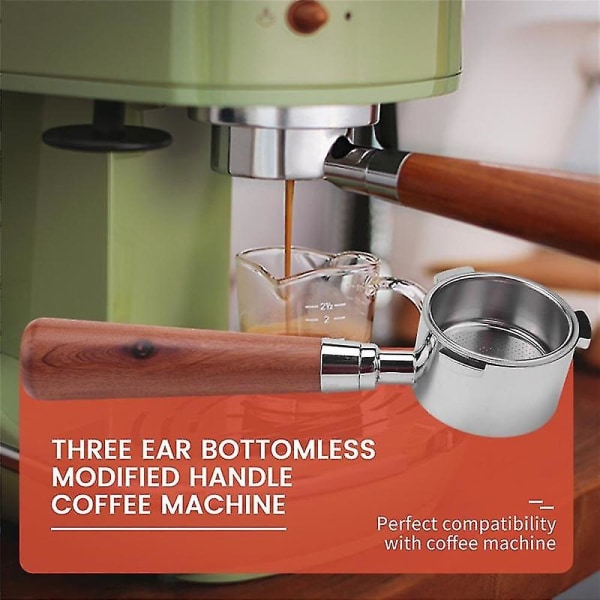 51 mm bunnløst portafilter 3 ører for espressomaskiner Ec0680 og Ec0685 med 1 kopp filterkurv