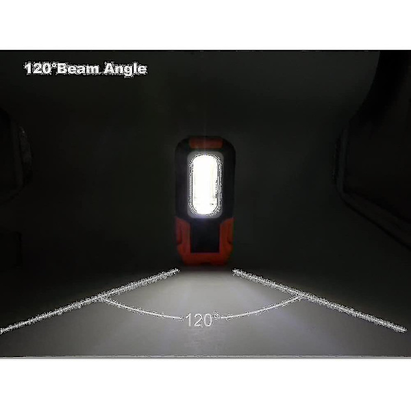 Fällbar lampa med magnetfot och virkning, 3-pack, bärbara batterier ingår ej