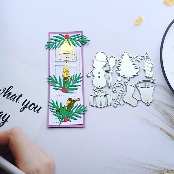 Jule Støvler Snemand Metal Skæredør Skabelon Diy Scrapbooking Album Papir
