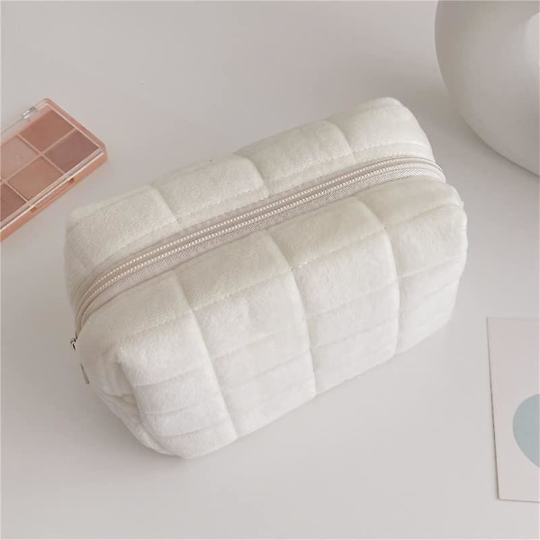 Small Cosmetic Bag Cute Makeup Bag Aesthetic Make Up Bag Purse Cosmetic Bag For Purse (white)