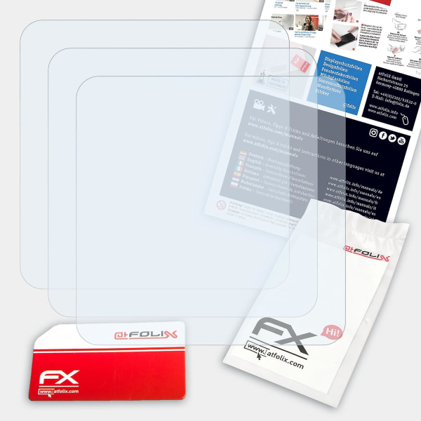 atFoliX 3x Schutzfolie Compatibel Sony FDR-X1000 4K Displayschutzfolie klar