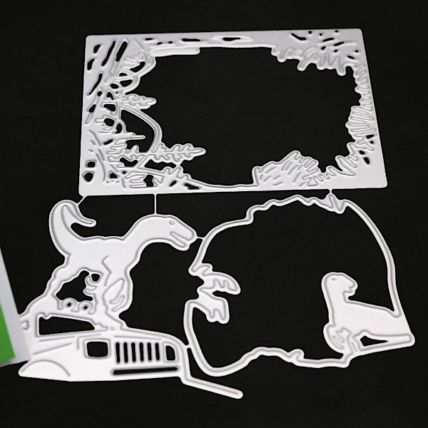 Dinosaur Metal Skæredåse Skabelon Diy Scrapbooking Album Stempel Papir Kort Embo