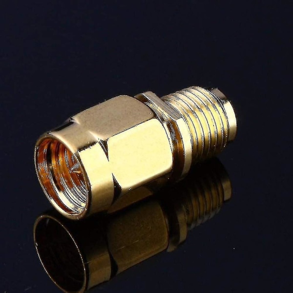 SMA hann til RP-SMA hunn RF rett kontakt gullbelagt adapter for Wi-Fi antenne repeater radiosignal forlengelseskabel 4 stk