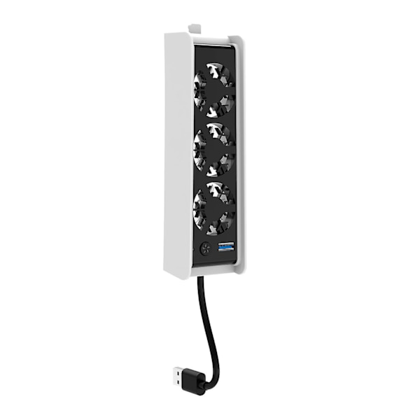 Jäähdytystuuletin PS5 Slim -konsolille LED-valolla, hiljainen jäähdytysjärjestelmä PS5 Slim Disc- ja Digital Edition -konsoleille, jossa USB 3.0 -portti, PS5 Slim -lisävarusteet