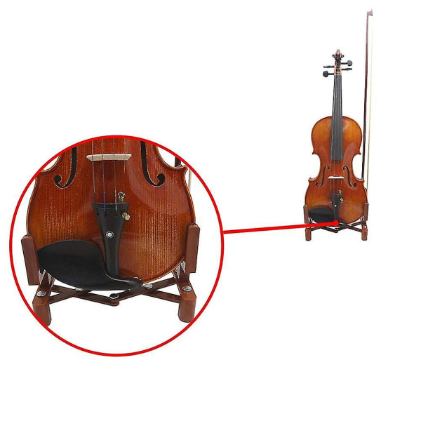 Bærbart justerbart sammenleggbart musikkinstrumentstativ med bueholder for fiolinstativ