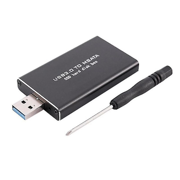 Msata til USB Usb 3.0 til Msata Ssd-kabinett Usb3.0 til Msata-etui Harddiskadapter M2 Ssd Ekstern