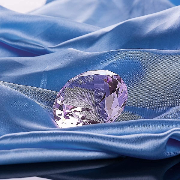 80 mm (3,1 tommer) krystaldiamant papirvægtspynt Dekorationer til hjemmet i ensfarvet nål