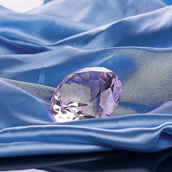 80mm(3,1 tum) Kristall Diamant Pappersvikt Prydnad Hem Dekorationer Solid Färg Pin