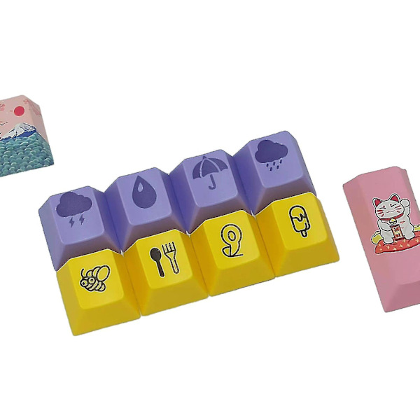 Pbt Keycap Cherry Profil Dye-subbed Keycap For Mekanisk Tastatur Enter + R4