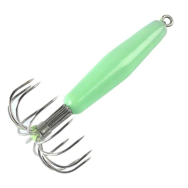 Squid Jig Hook In The Dark Praktiskt rostfritt stål Ny design hållbart. (grön) (1 st)