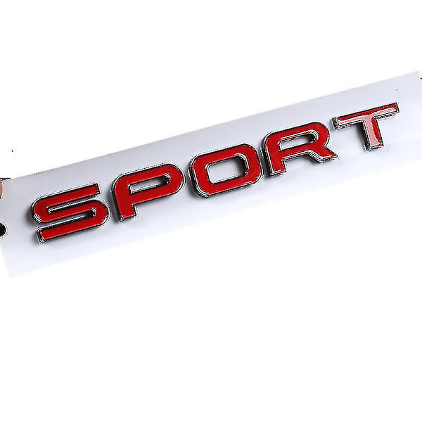 3D ABS-logotyp Range Rover-bokstäver Emblemdekal Bilhuv Emblem för Range Rover Sport Evoque L322 L320 L406 P38 Tillbehör - S-xdd sport red black