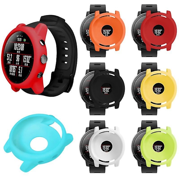 Skyddande Skal för Xiaomi Huami Amazfit 2/2s Stratos - Fullt Ramskydd i Mjuk Silikon