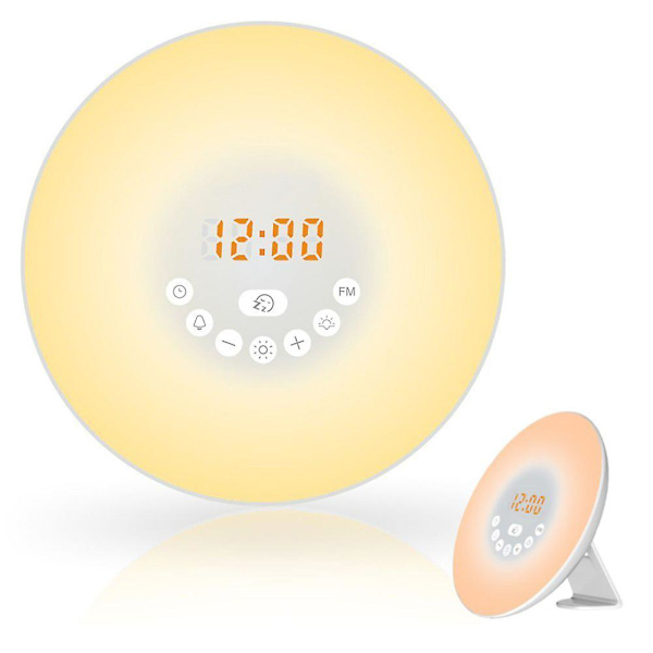 Väckarklocka med LED-ljus, färgväxlande radioväckarklocka