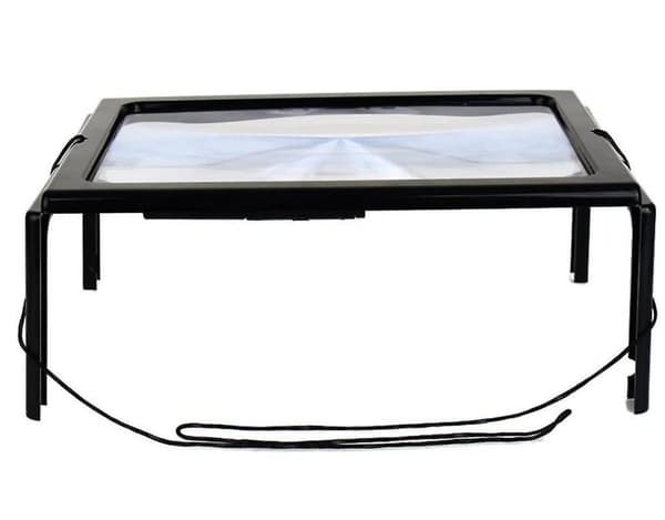 Læseforstørrelsesglas med LED-lys, Stereo Foldable Bracket Forstørrelsesglas
