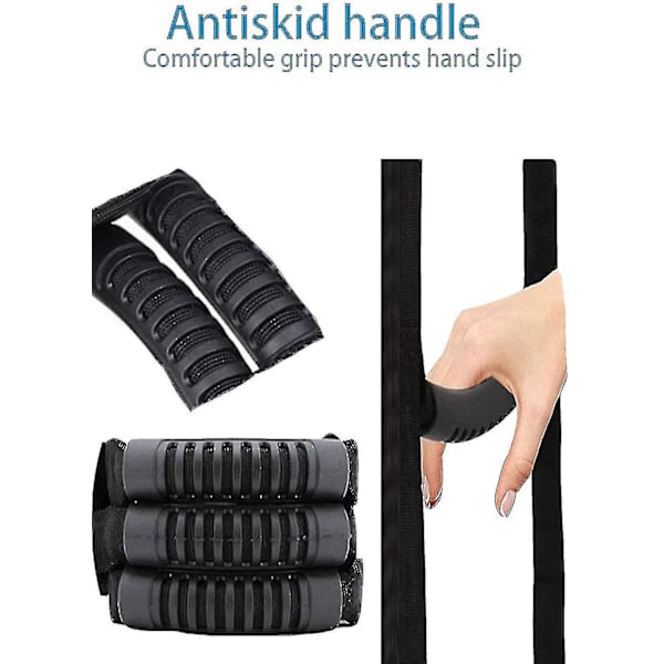 Sengestige med hardt håndtak, sitte opp hjelper med justerbar lengde - pull up tau stige (fem håndtak)