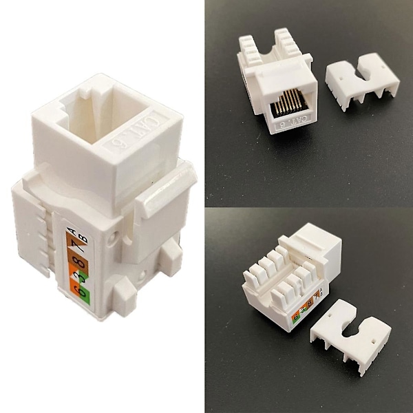 Cat6 Rj45 Keystone Jacks -moduuliliitin Ethernet seinälevyyn kytkentäpaneeliin