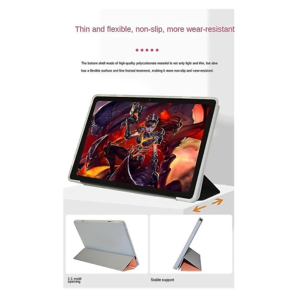 Pu-deksel for Iplay50 10,4-tommers nettbrett Tpu mykt skalldeksel nettbrettstativ for Iplay50 Pro(c)