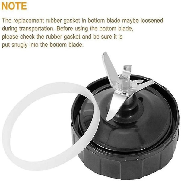 Ad-7 Fins Extractor Blades For Ninja Blender With 2 Washer Rubber For Nutri Ninja Auto Iq Bl486 Bl642 N102