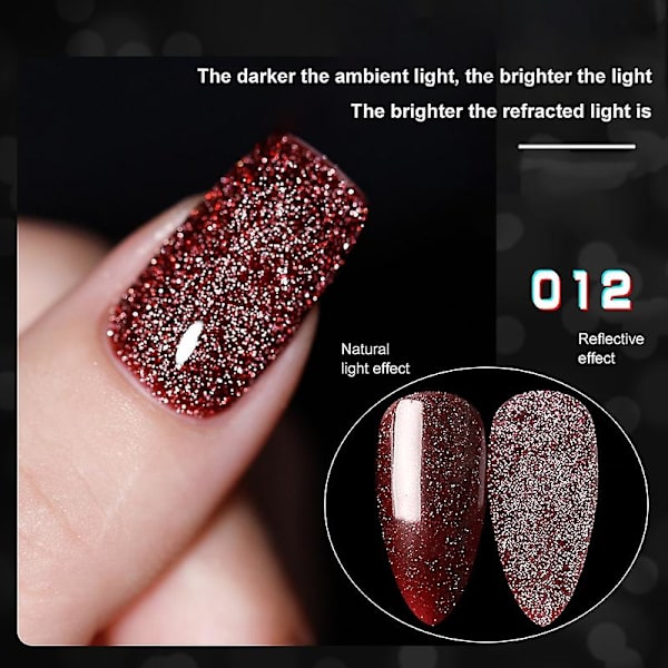 Negle Gel Polish Farverige Glitter UV Negle Gel Semi Permanent Neglekunst Salon Glitter