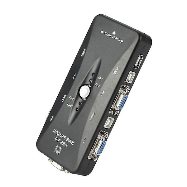 KVM-växel 4 i 1 ut VGA-splitter 1920x1440 Enkel USB 4x1-växlingsväljare