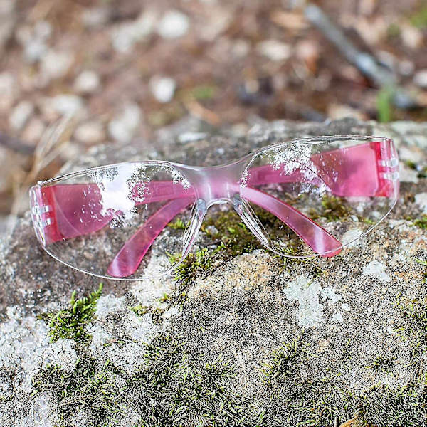 6 st skyddsglasögon, transparent/rosa
