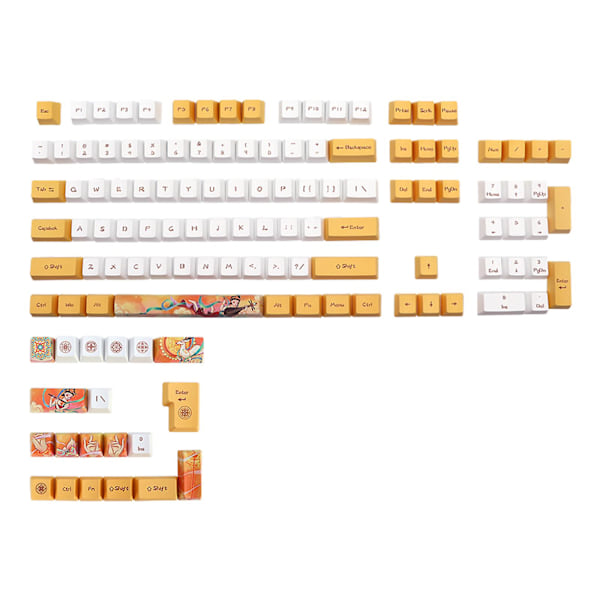 124 Anpassade Dunhuang Keycaps Oem Profil Lämplig För Cherry Mx Switch Keyset
