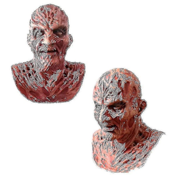 Freddy Krueger Latexmaske Karneval Halloween Realistisk Voksenfest Skummel Cosplay Rekvisitt