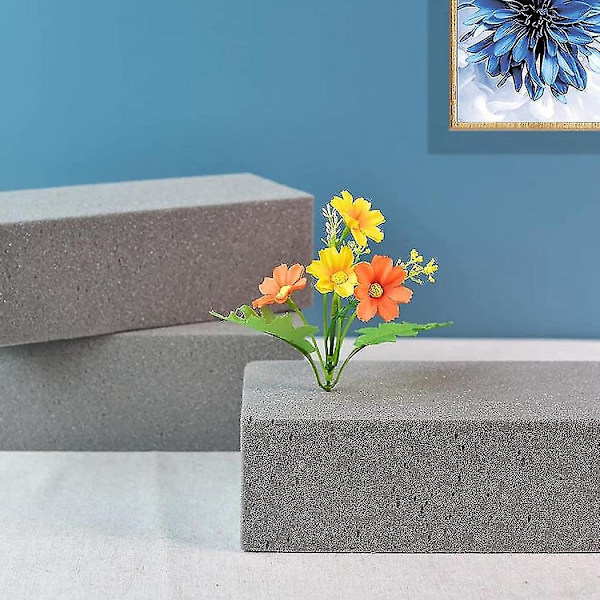 4 stk. Tør Blomster Skum Til Kunstige Blomster Vådt Blomster Skum Mursten Grå Blomsterhandler Styrofoam Blokke Fo