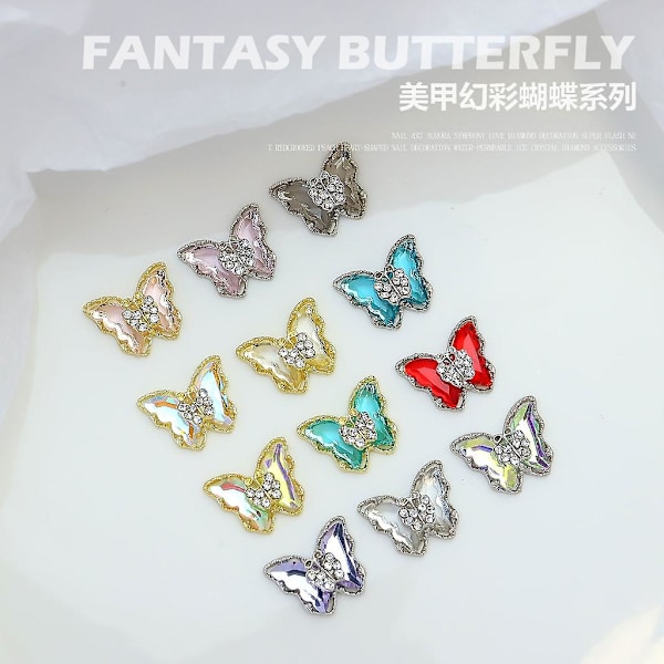 10 st lyxiga 3d zirkon nagelkristallkonst hantverk strass charms nageldiamanter Style 2390