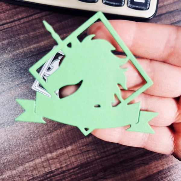 Hest Firkantet Ramme og Flag Metal Skæredør Stanser Embossing Skabelon Diy Scrapbooking Hilsen Kortfremstilling Album Skabelon Stanser Skæremould Dekoration Håndværk