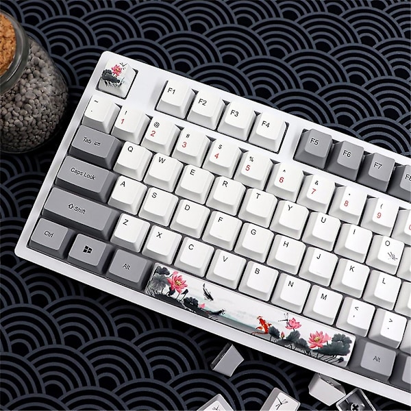 118 stk. Pbt Dye Sublimation Keycap Koi Key Cover til Diy Mekanisk Tastatur