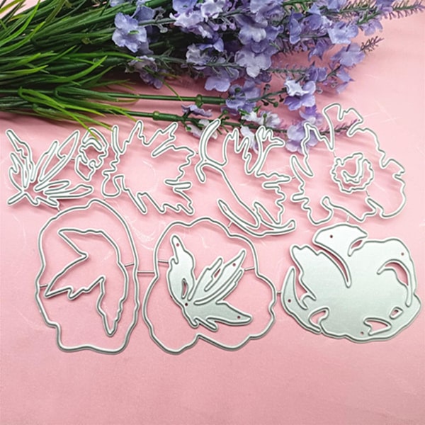 Blomsterblader Metallskjærende Stanser Stencil Scrapbooking Mold Embossing Mal