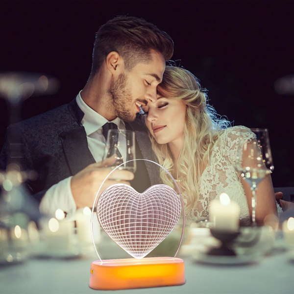 Alla hjärtans dag Nattljus Dekorationslampa Äktenskapsförslag Bekännelse Dekorationslampa