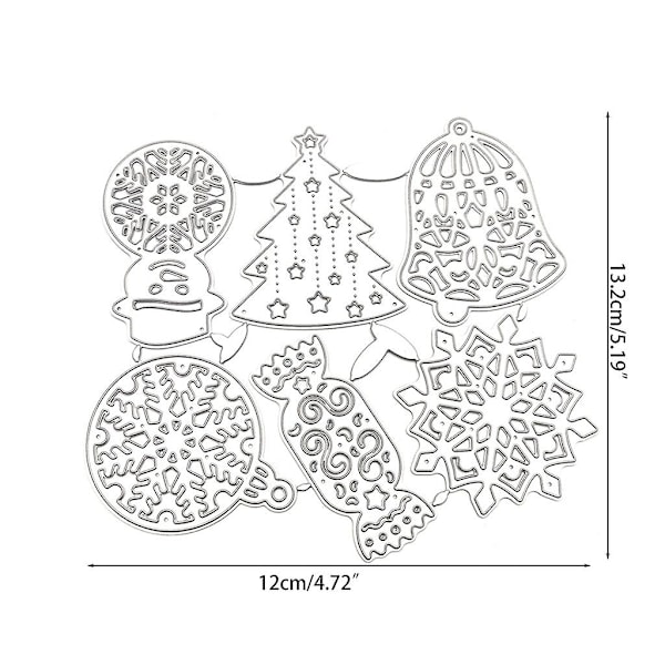 Joulukuusi Hiutale Candy Metalli Leikkuukuviot Stensiili Diy Scrapbooking Albumi