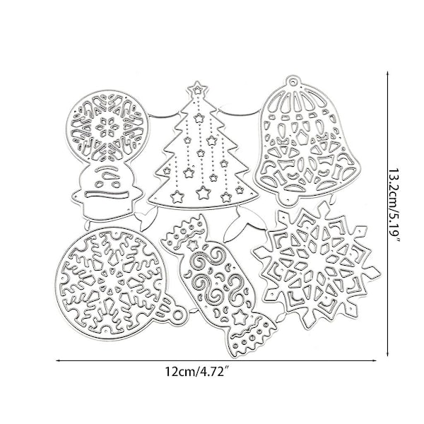 Julgran Snöflinga Godis Metall Skärmaskin Stencil Diy Scrapbooking Album