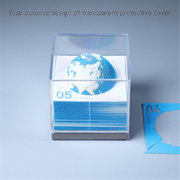 Papirmodel 2022 3D Jordklode Papirskulptur Kalender 3D Jordklode Model Bordkalender Skilt Gave Papirskulptur
