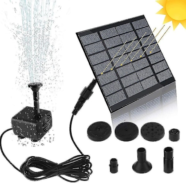 Solcelledrevet dam pumpe springvand pumpe solcelledrevet pumpe have springvand vandfunktion