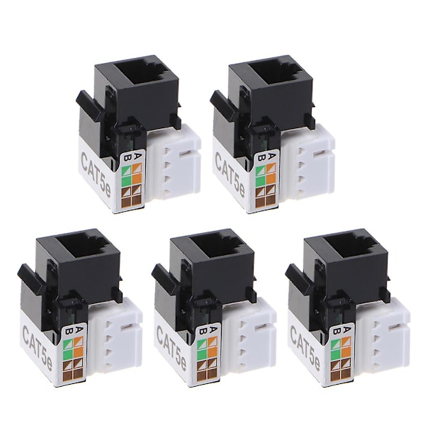 Cat5e Rj45 Keystone Jacks -moduuliliitin Ethernet seinälevyyn kytkentäpaneeliin