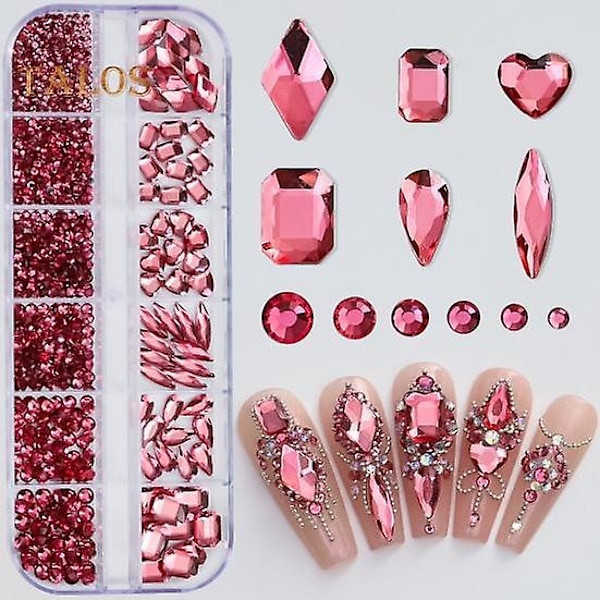 1 låda mousserande nagelstrassar Skapa fantastisk 3D-nagelkonst med glänsande konstgjorda kristallberlocker för DIY-nageldesigner