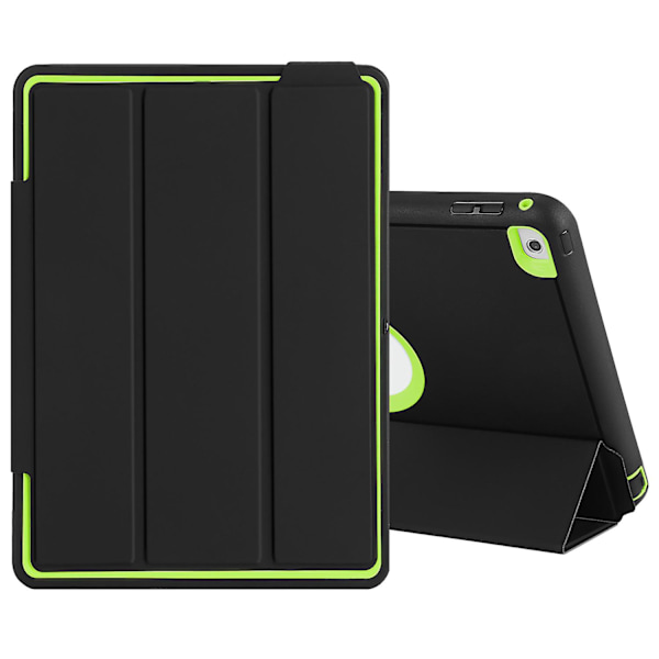 Støtsikkert smartdeksel beskyttende magnetisk etui stativ for Apple iPad Air 2 grønn