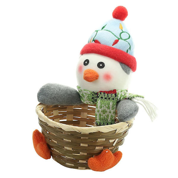 Juleborddekorasjon Santa Snømann Dekorativ Godteri Oppbevaringskurv Fest penguin small size